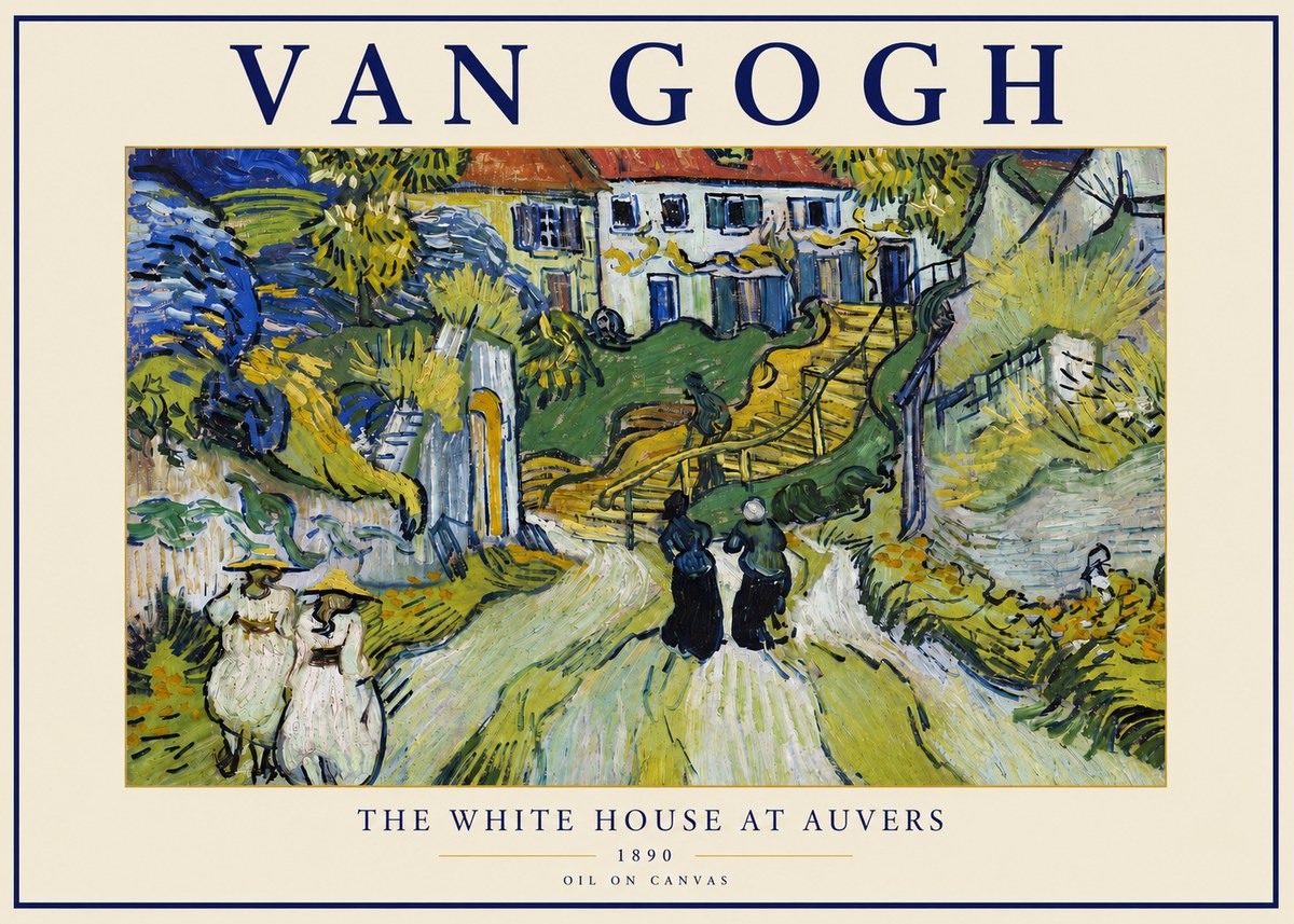 Van Gogh The White House at Auvers No3 - Affiche