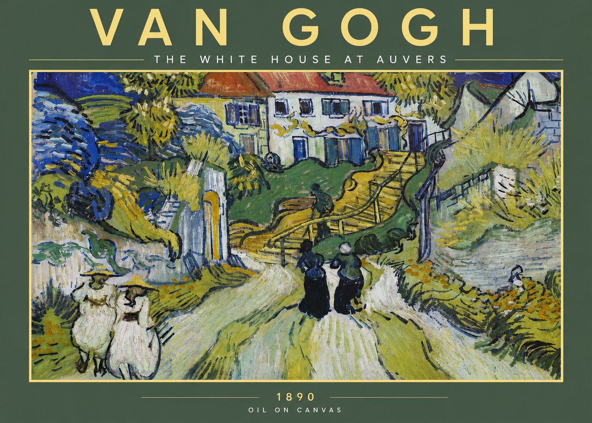 Van Gogh The White House at Auvers No4 - Affiche