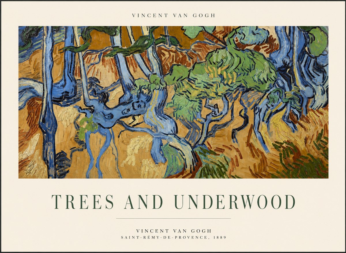 Van Gogh Trees and Underwood No1 - Affiche