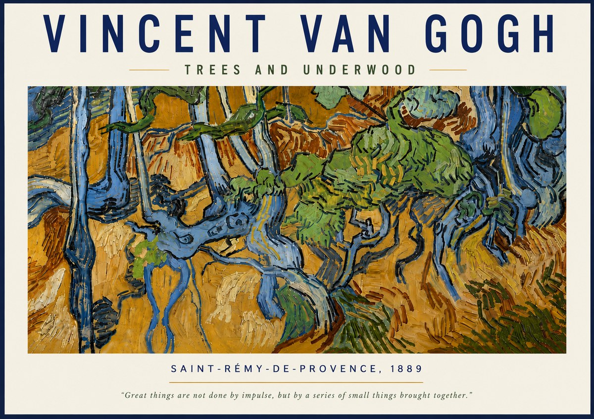 Van Gogh Trees and Underwood No6 - Affiche