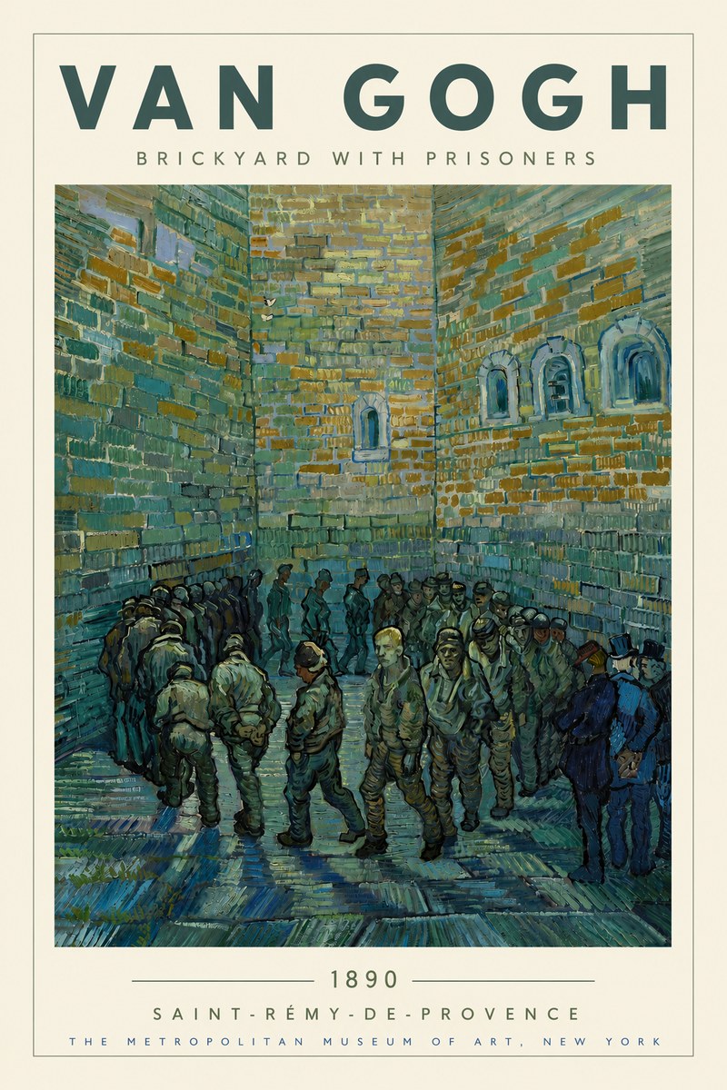 Van Gogh Brickyard with Prisoners No3 - Affiche