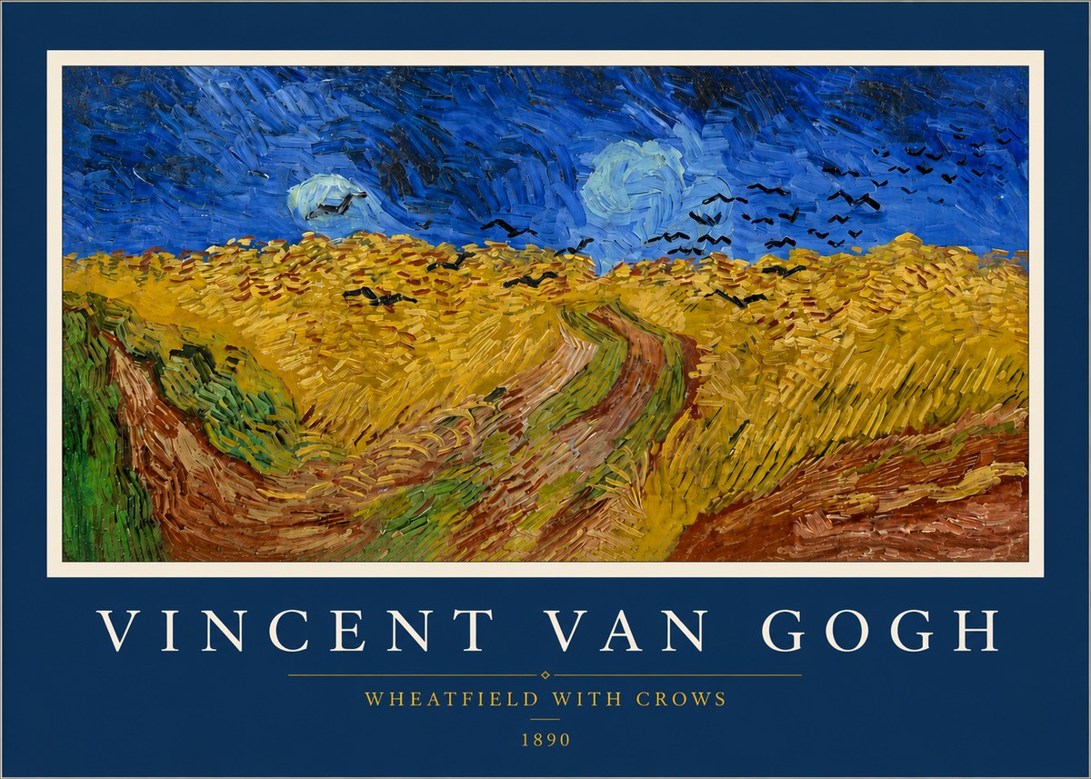 Van Gogh Wheatfield with Crows No3 - Affiche