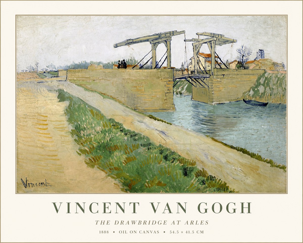 Van Gogh The Drawbridge at Arles II No1 - Affiche