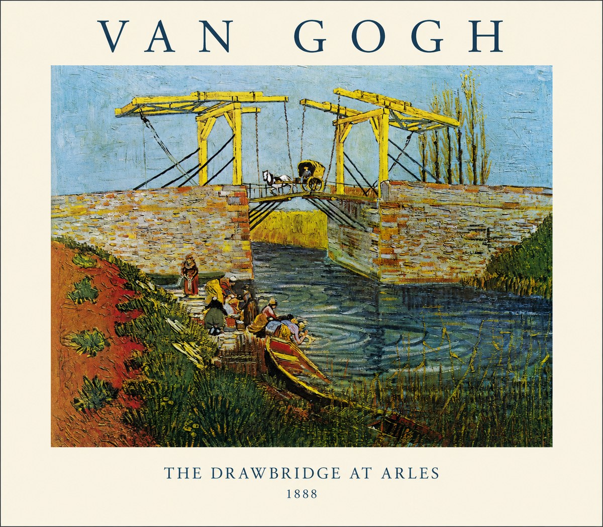 Van Gogh The Drawbridge at Arles III No1 - Affiche
