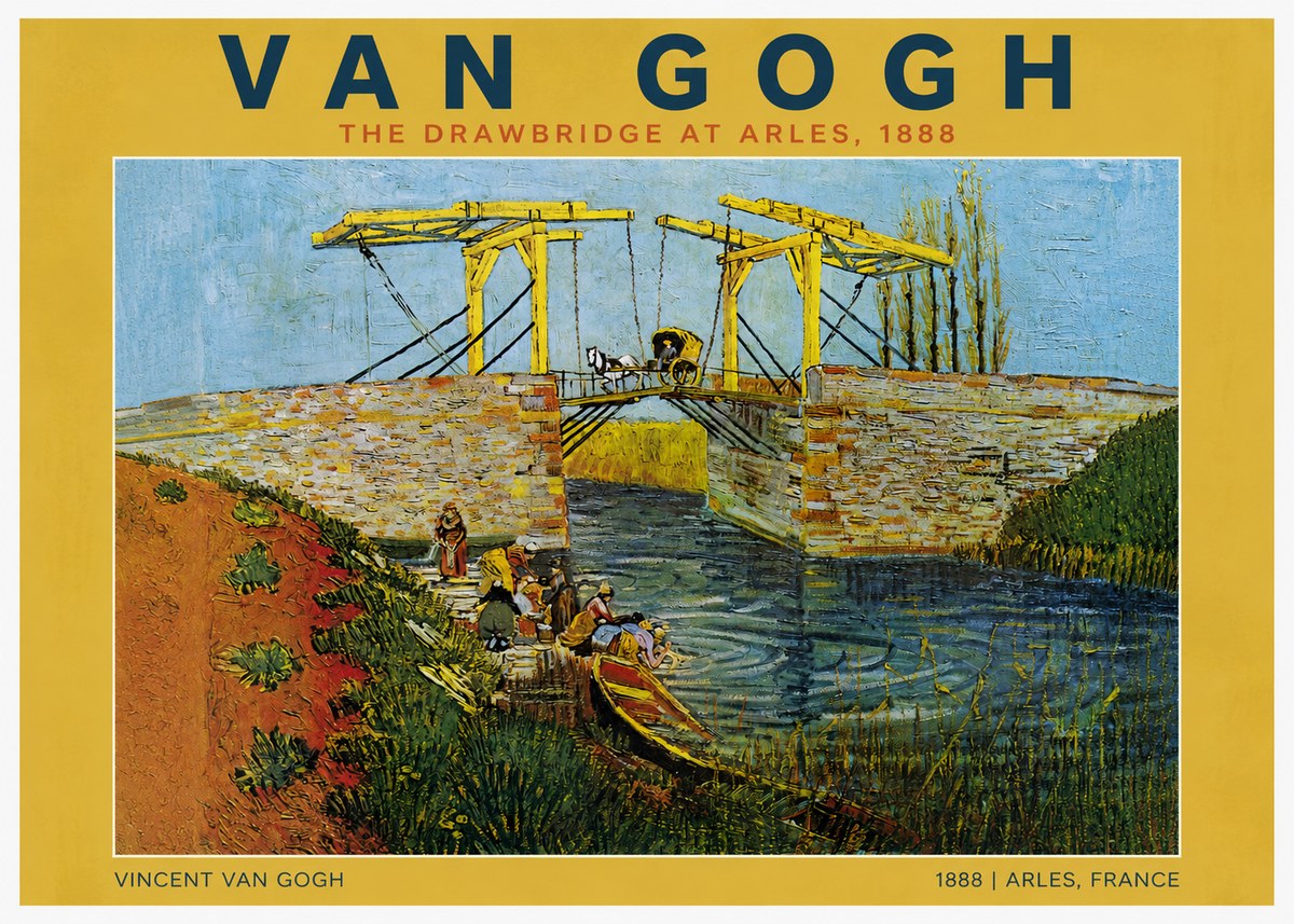 Van Gogh The Drawbridge at Arles III No2 - Affiche