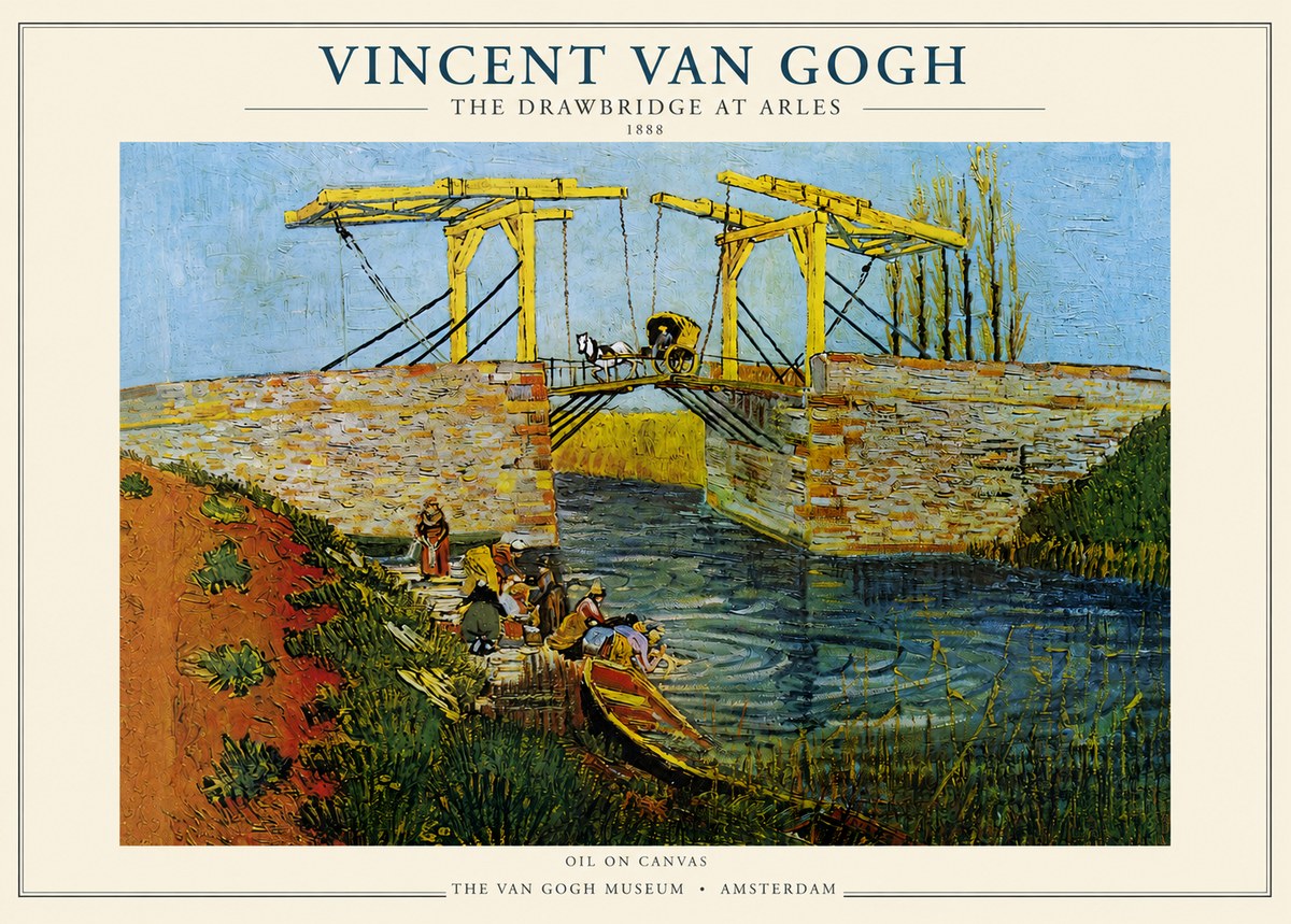 Van Gogh The Drawbridge at Arles III No3 - Affiche