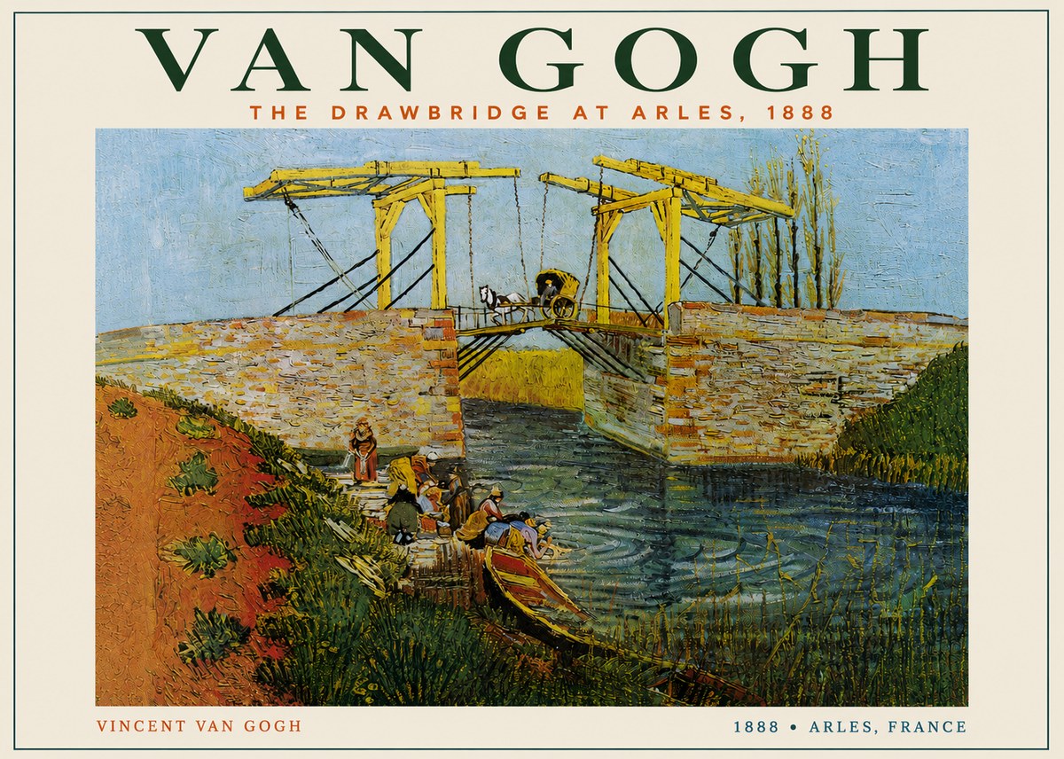 Van Gogh The Drawbridge at Arles III No4 - Affiche