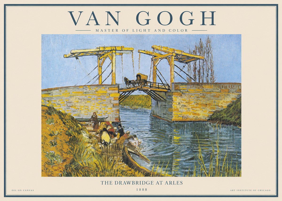 Van Gogh The Drawbridge at Arles IV No1 - Affiche