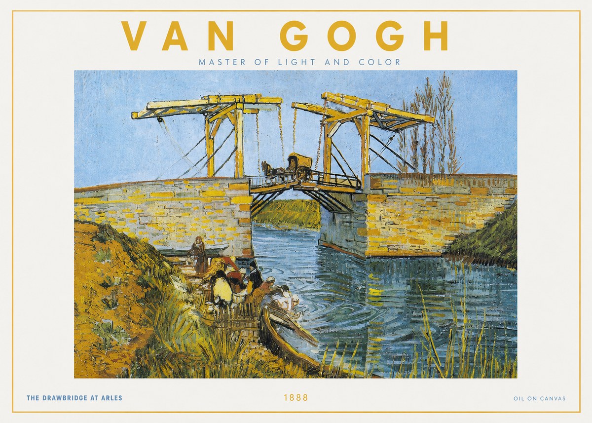 Van Gogh The Drawbridge at Arles IV No3 - Affiche