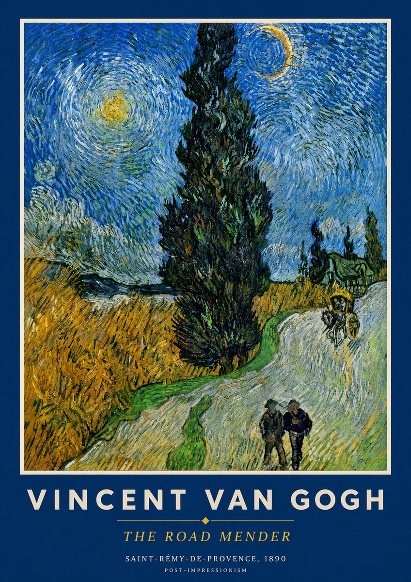 Van Gogh The Road Mender II No3 - Affiche