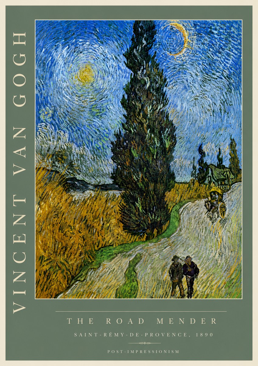 Van Gogh The Road Mender II No4 - Affiche