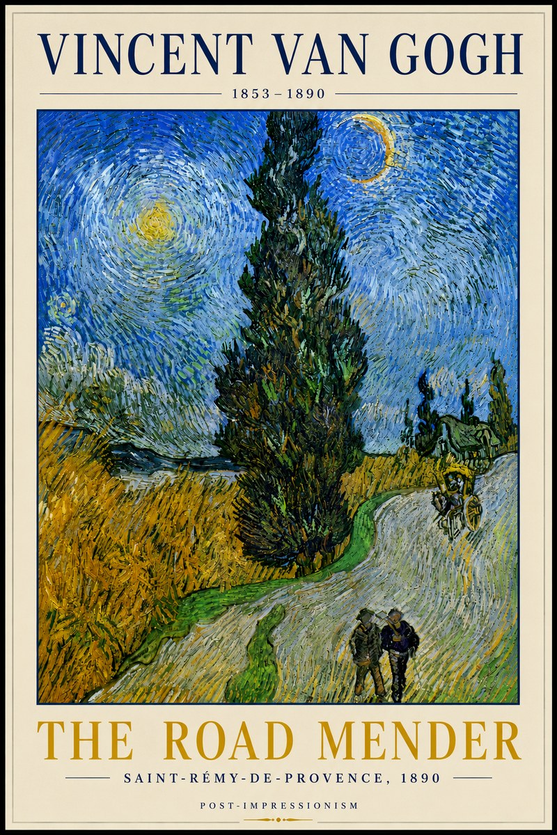 Van Gogh The Road Mender II No5 - Affiche