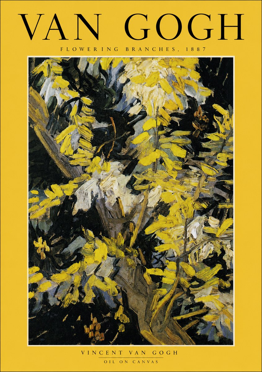 Van Gogh Flowering Branches, 1887 No2 - Affiche