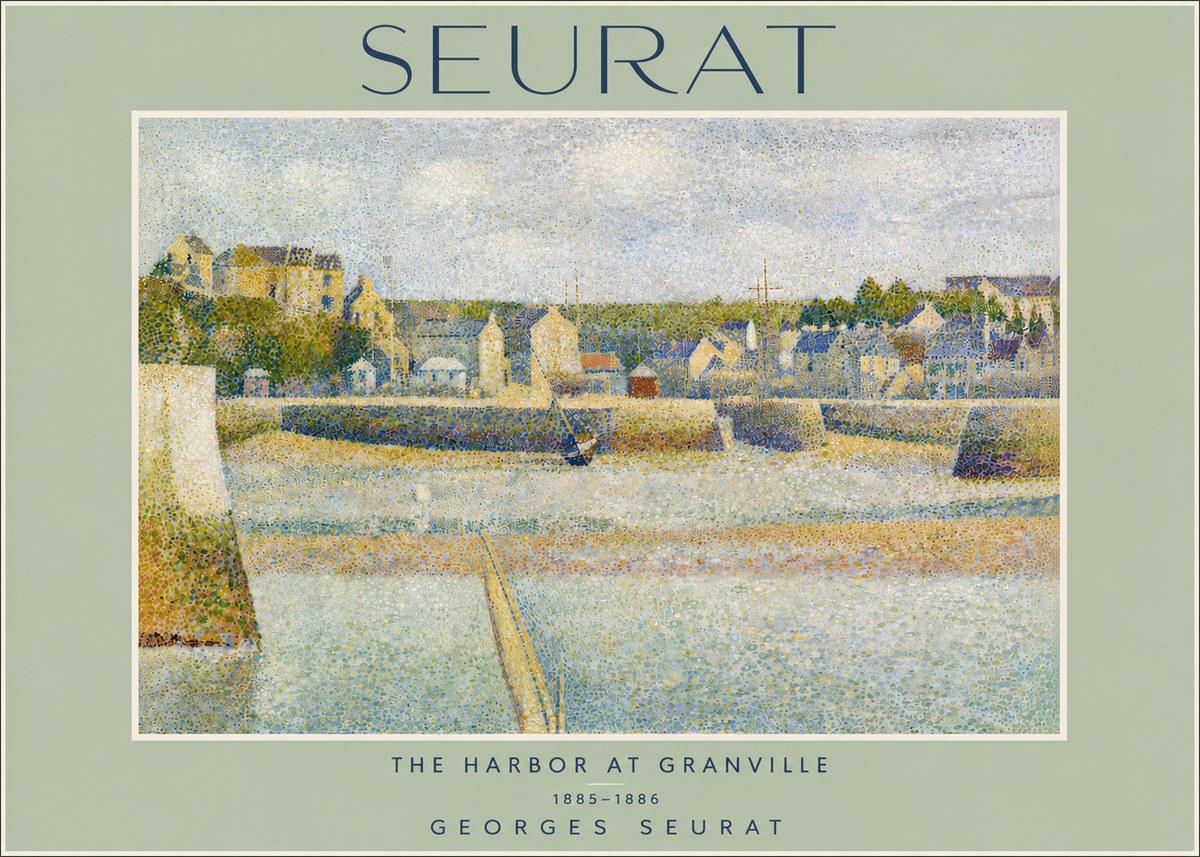 Seurat The Harbor at Granville No6 - Affiche