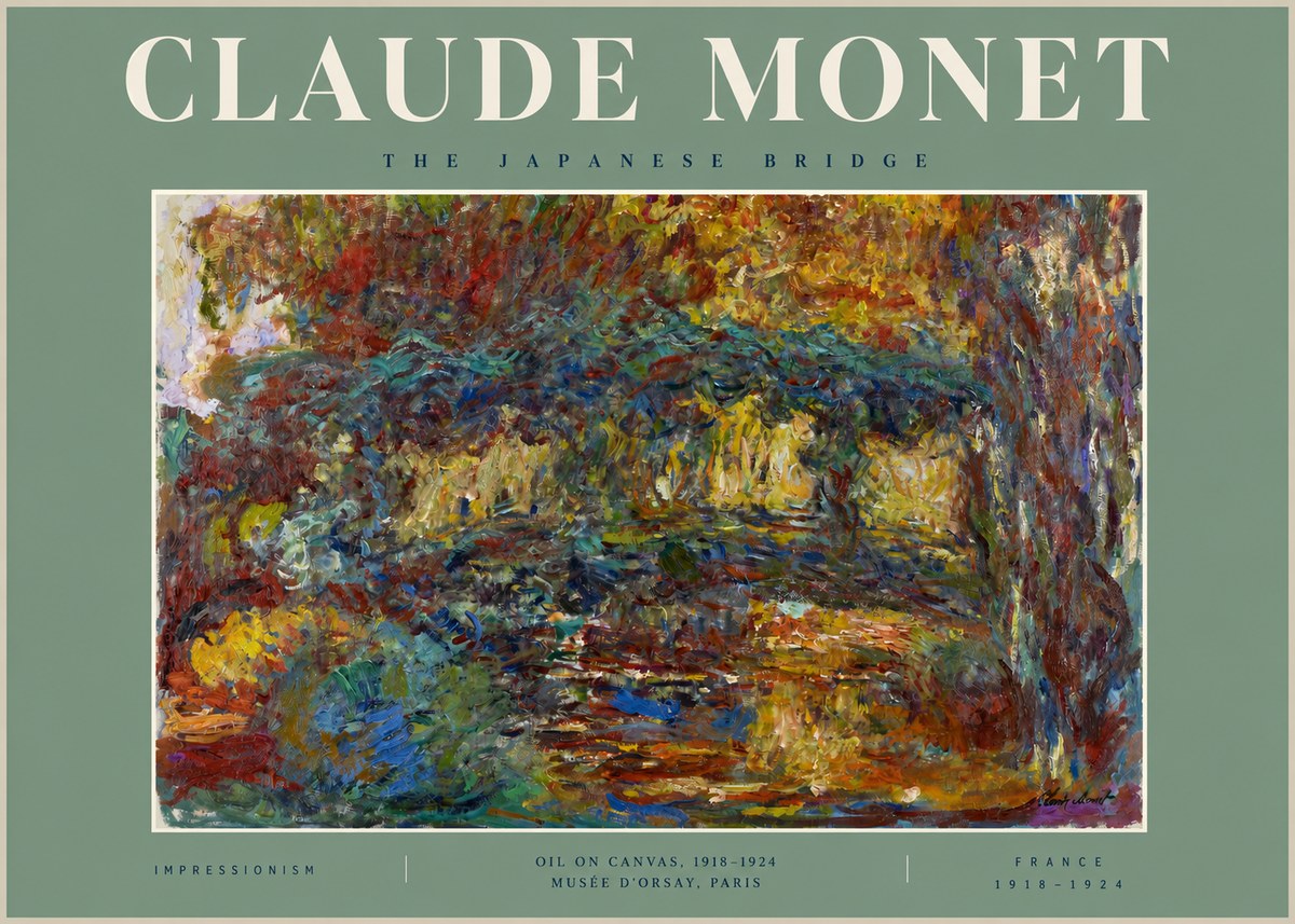 Monet The Japanese Bridge I No2 - Affiche
