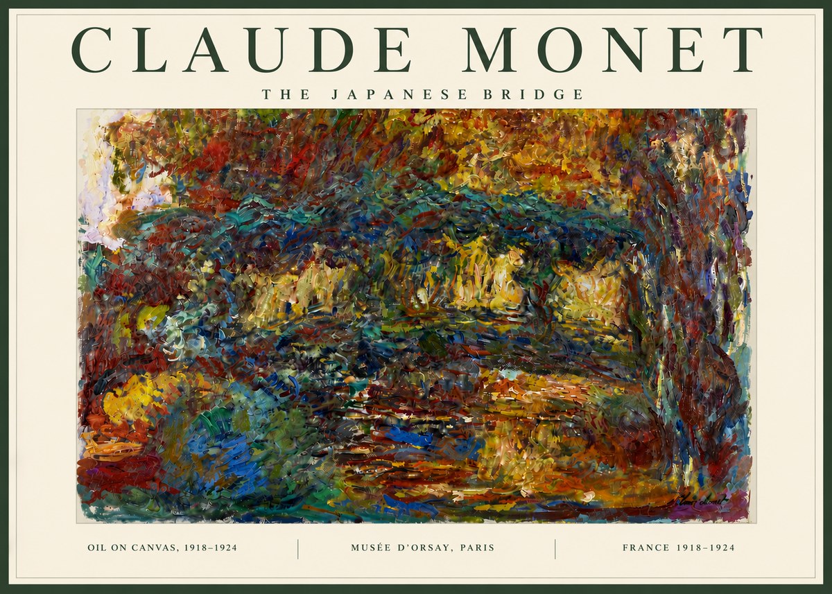 Monet The Japanese Bridge I No5 - Affiche