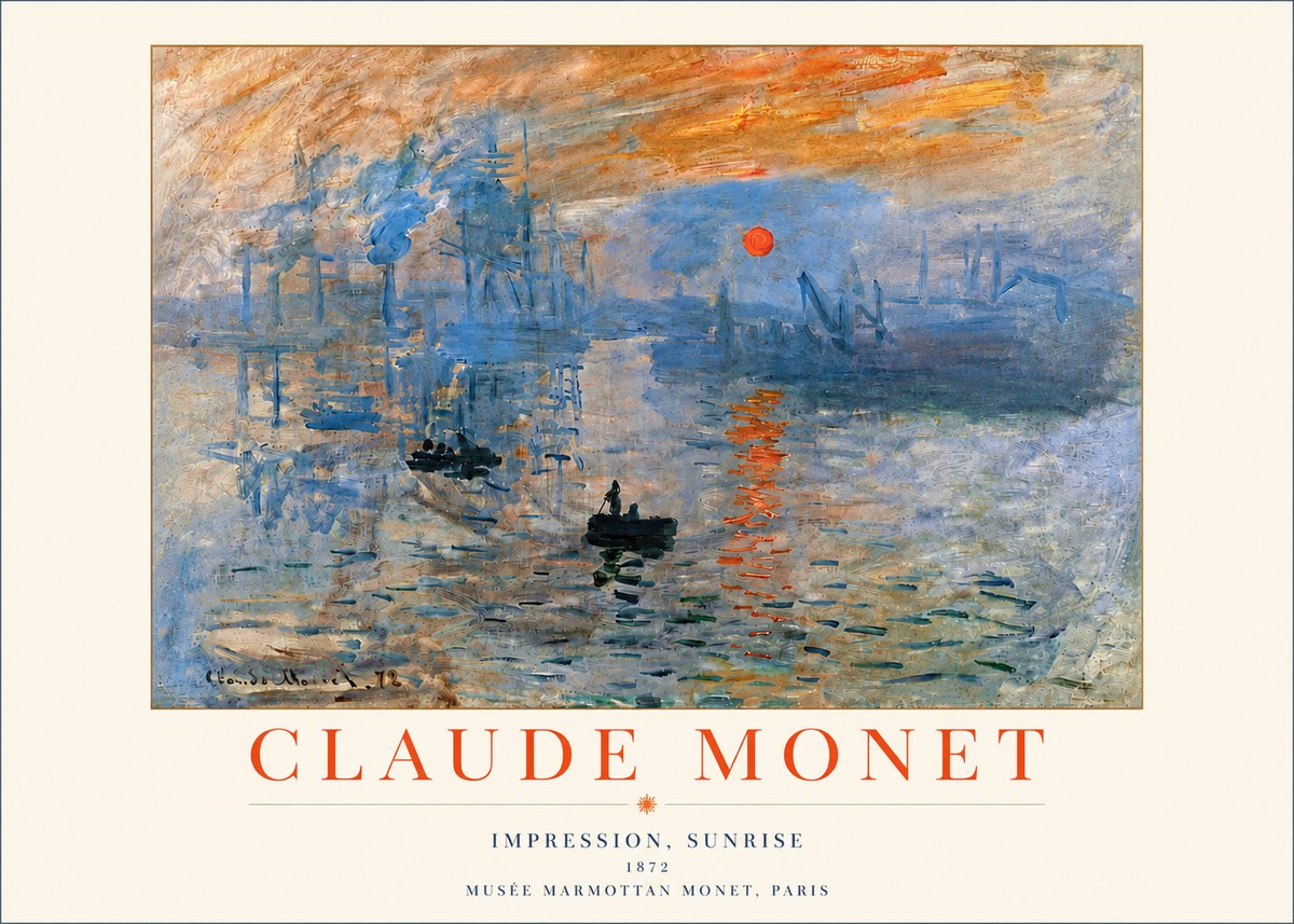 Monet Impression, Sunrise I No4 - Affiche