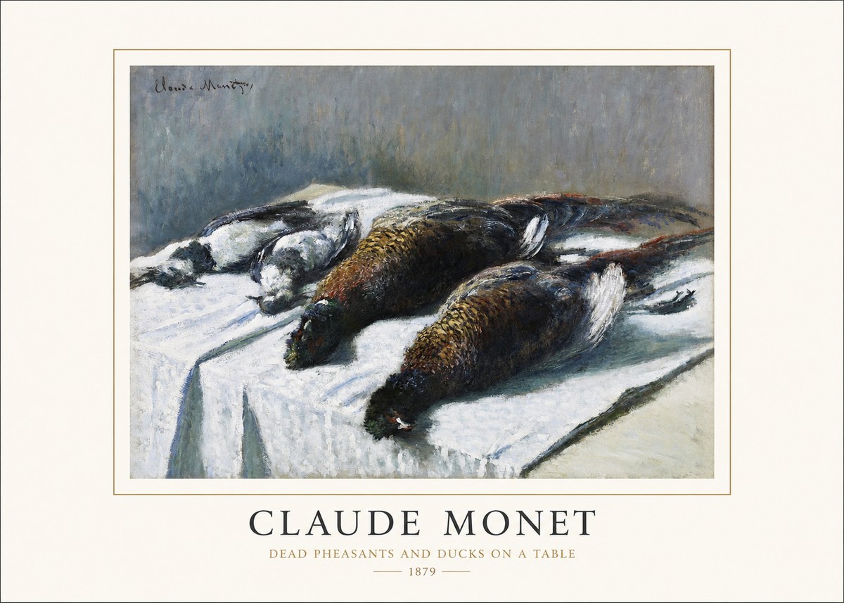 Monet Dead Pheasants and Ducks on a Table No1 - Affiche