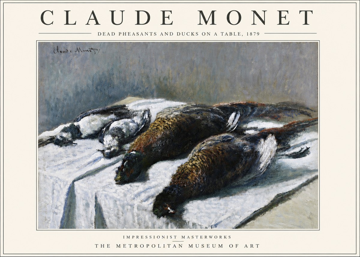 Monet Dead Pheasants and Ducks on a Table No4 - Affiche