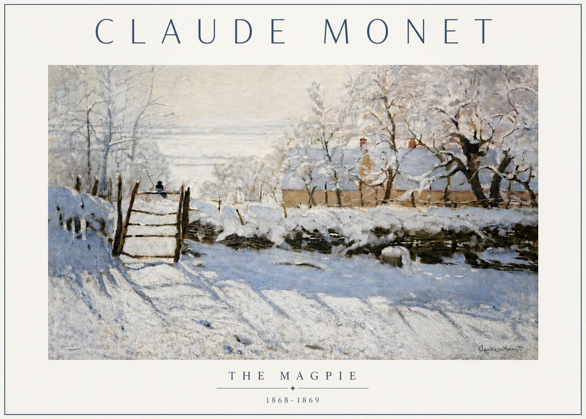 Monet The Magpie No5 - Affiche