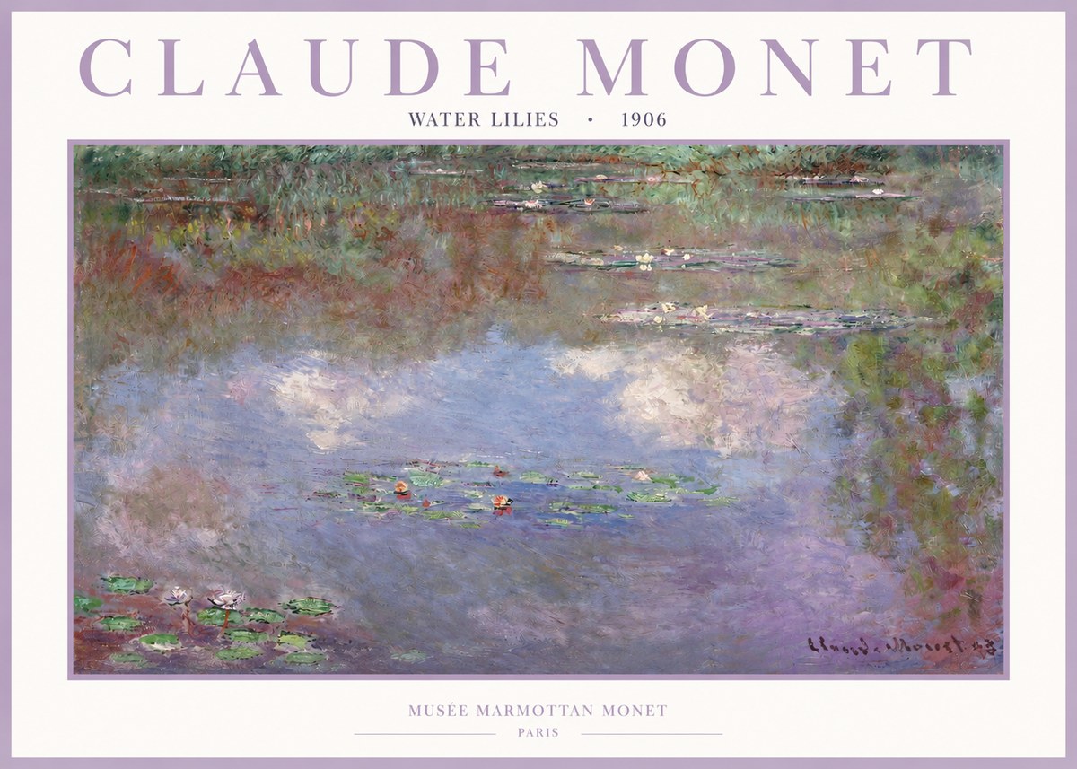 Monet Water Lilies VI No2 - Affiche
