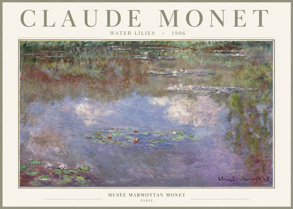 Monet Water Lilies VI No3 - Affiche