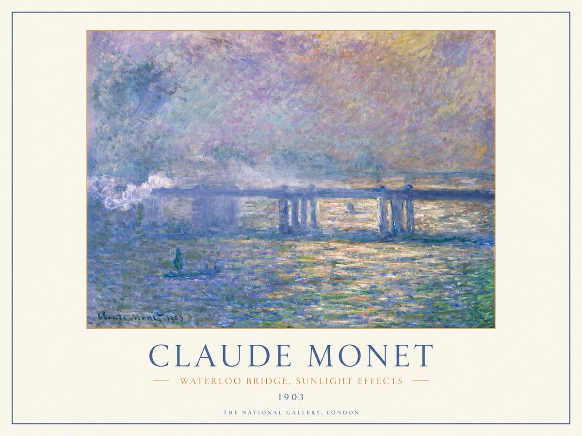 Monet Waterloo Bridge, Sunlight Effects No1 - Affiche