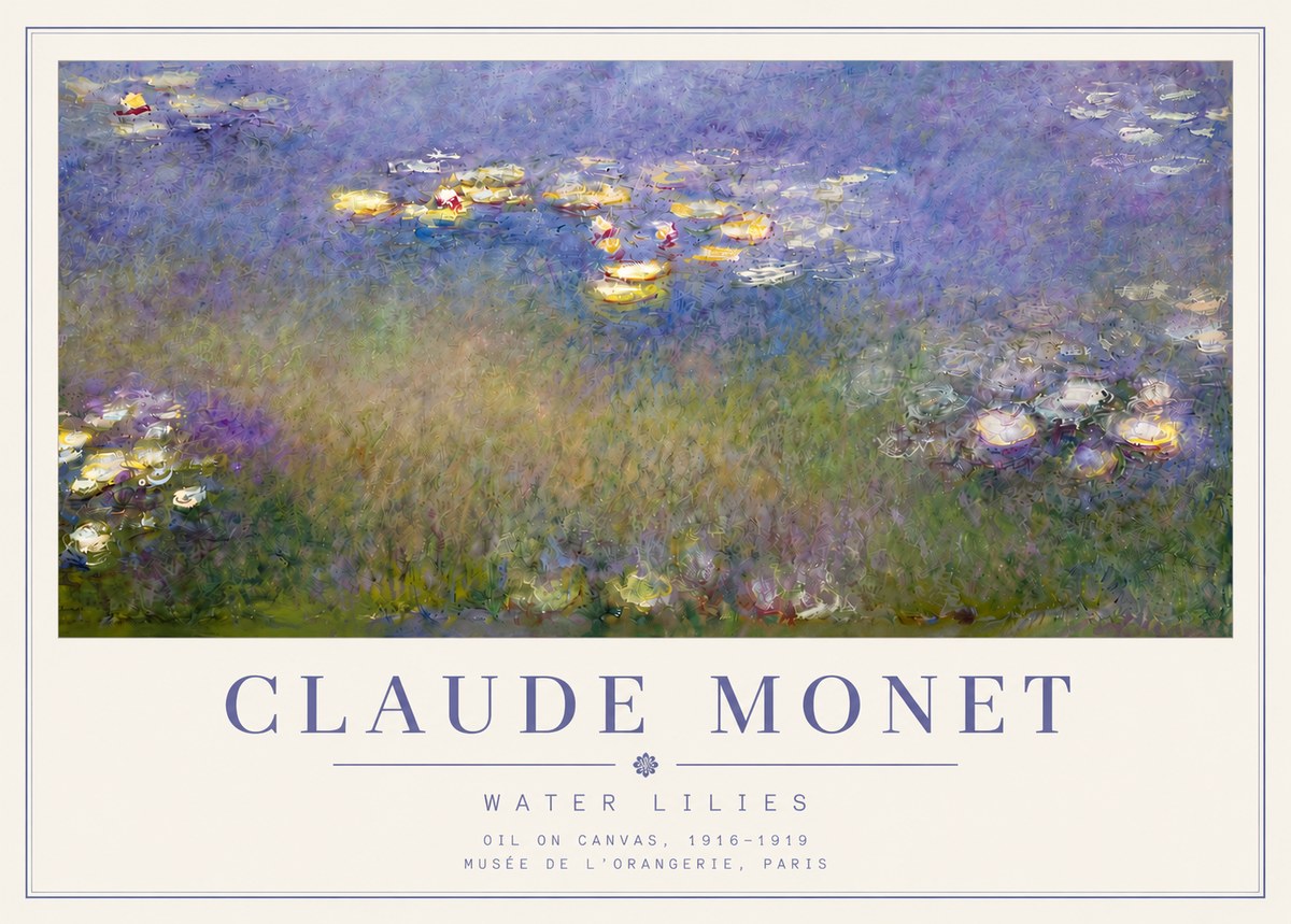Monet Water Lilies VII No5 - Affiche
