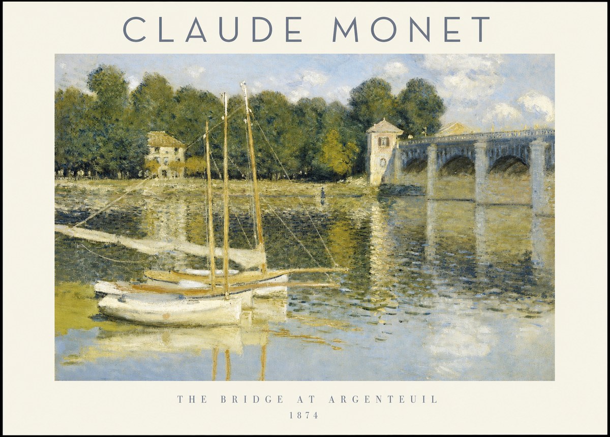 Monet The Bridge at Argenteuil III No1 - Affiche