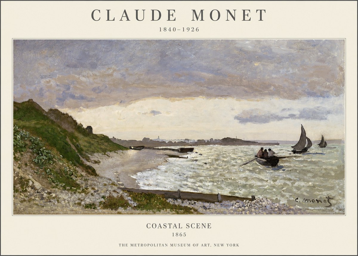 Monet Coastal Scene No1 - Affiche
