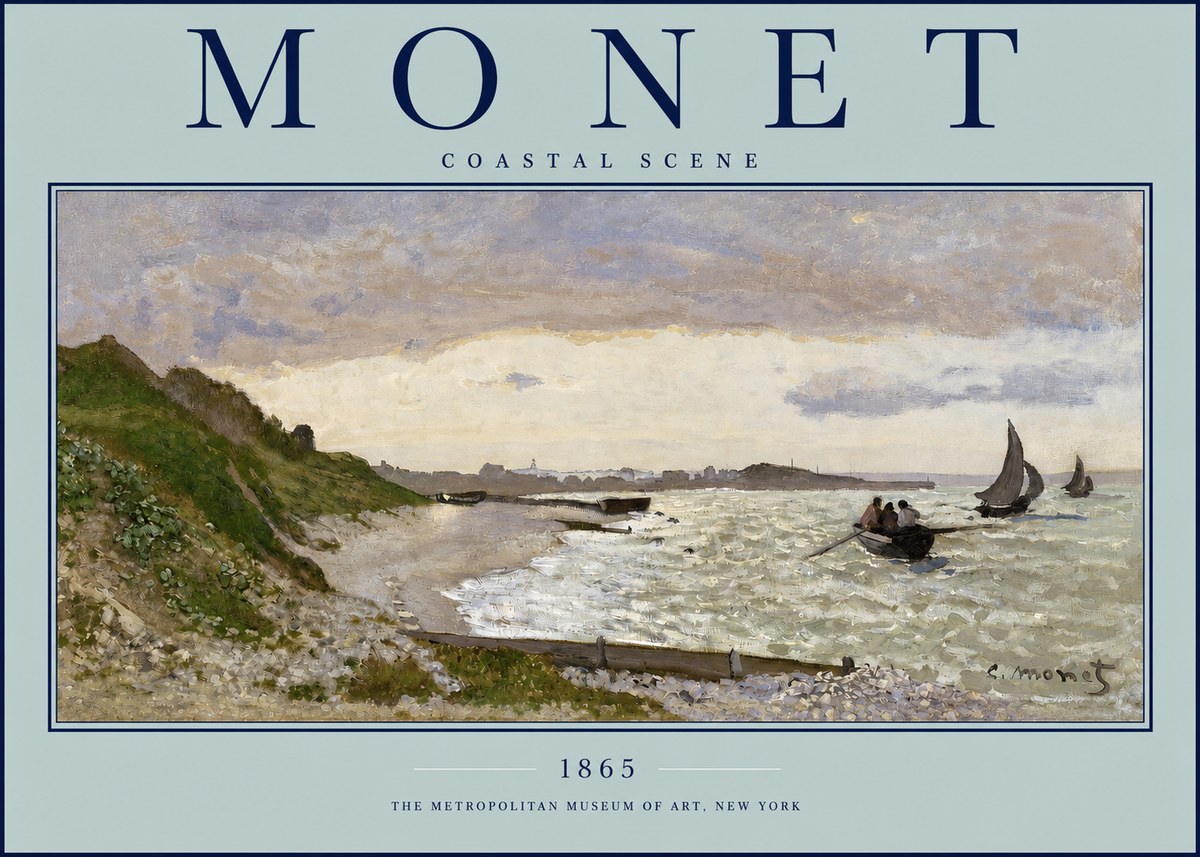 Monet Coastal Scene No2 - Affiche