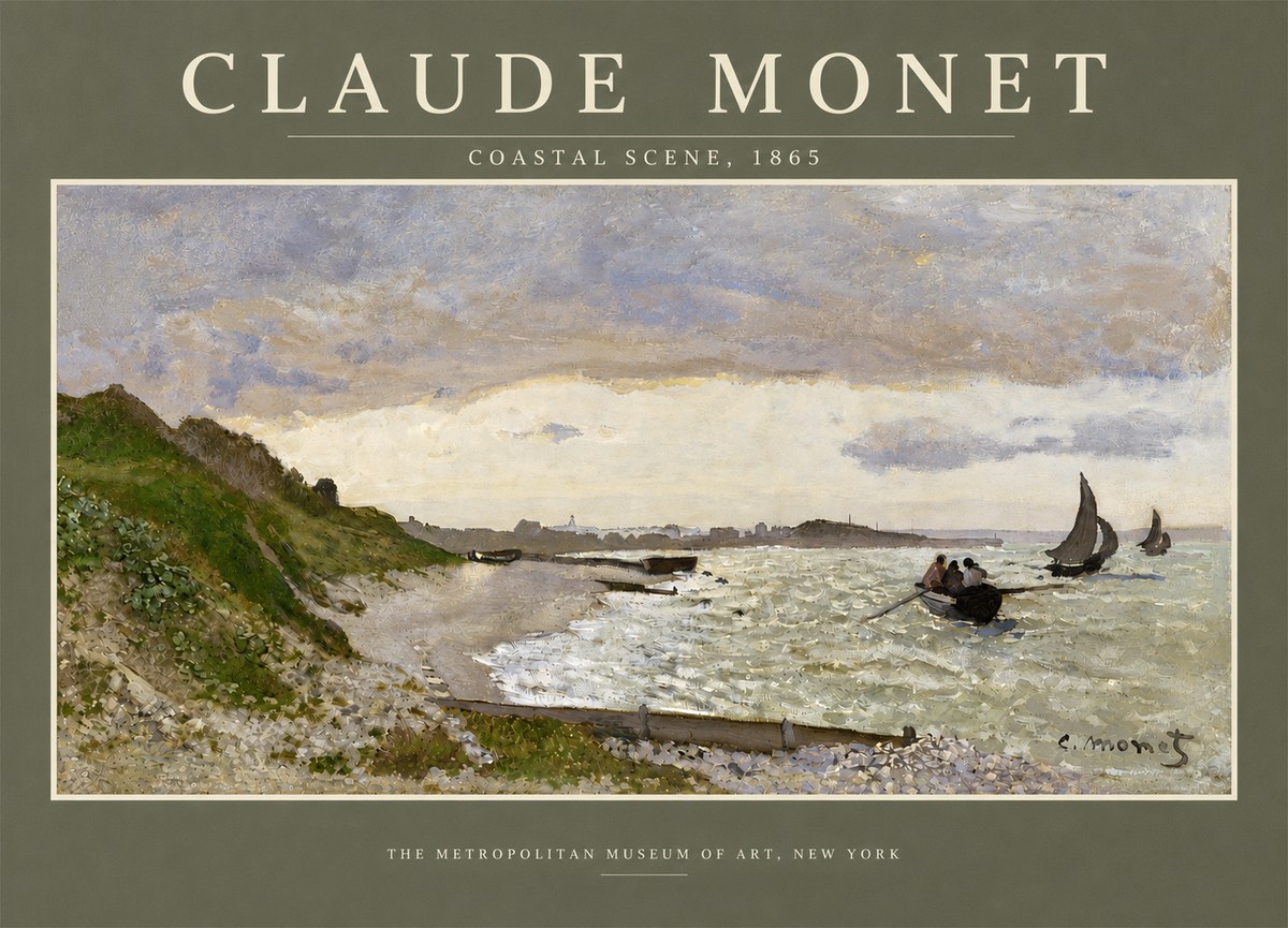 Monet Coastal Scene No4 - Affiche