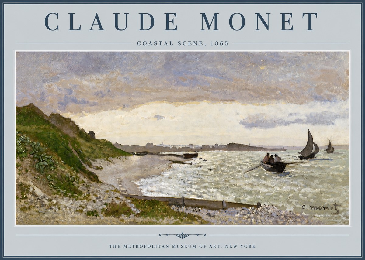 Monet Coastal Scene No6 - Affiche