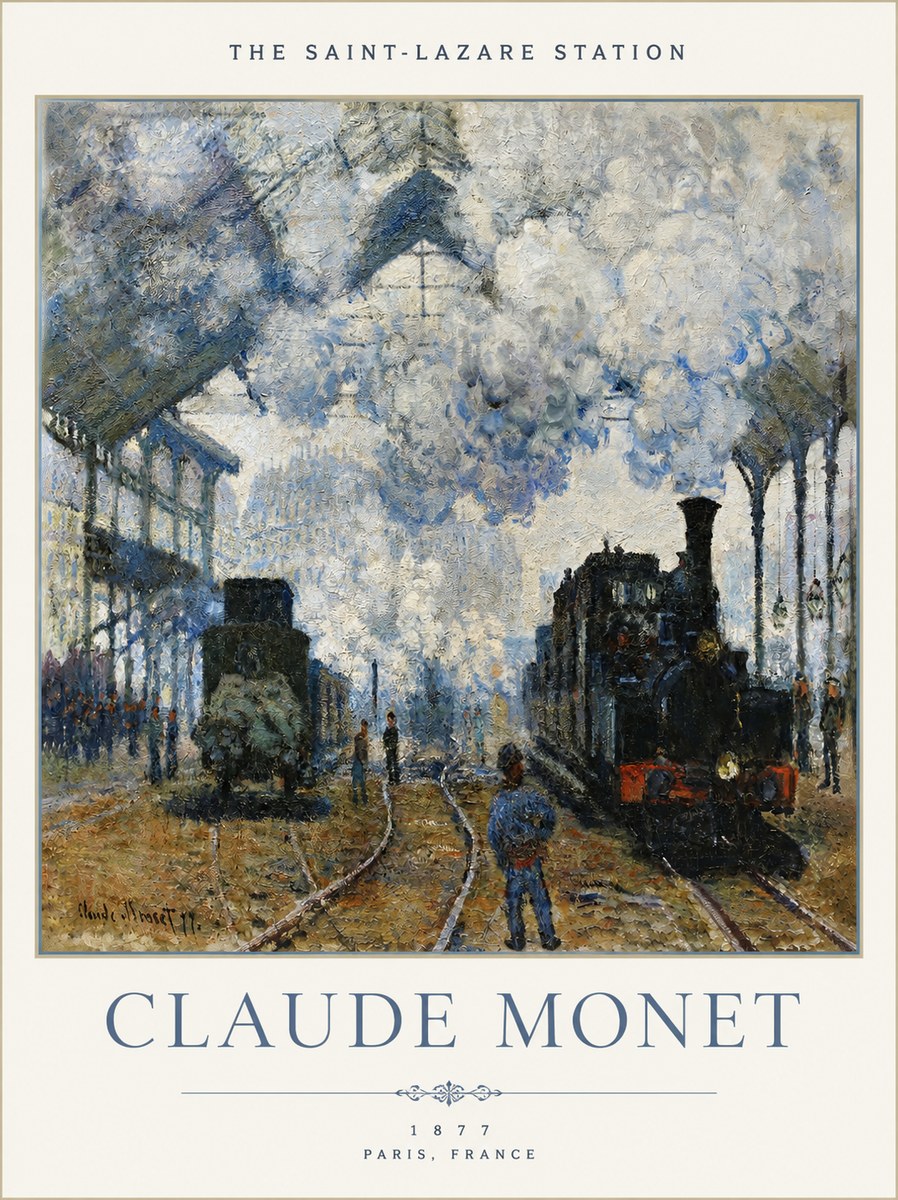 Monet The Saint-lazare Station No4 - Affiche