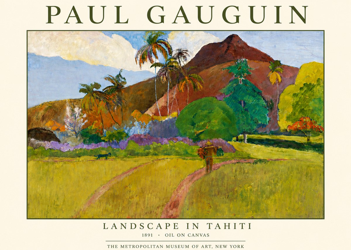 Paul Gauguin Landscape in Tahiti II No3 - Affiche