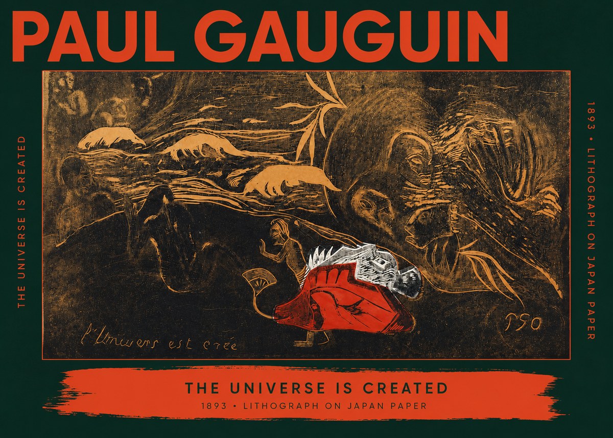 Paul Gauguin The Universe Is Created III No2 - Affiche