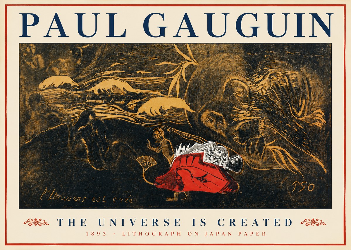 Paul Gauguin The Universe Is Created III No3 - Affiche