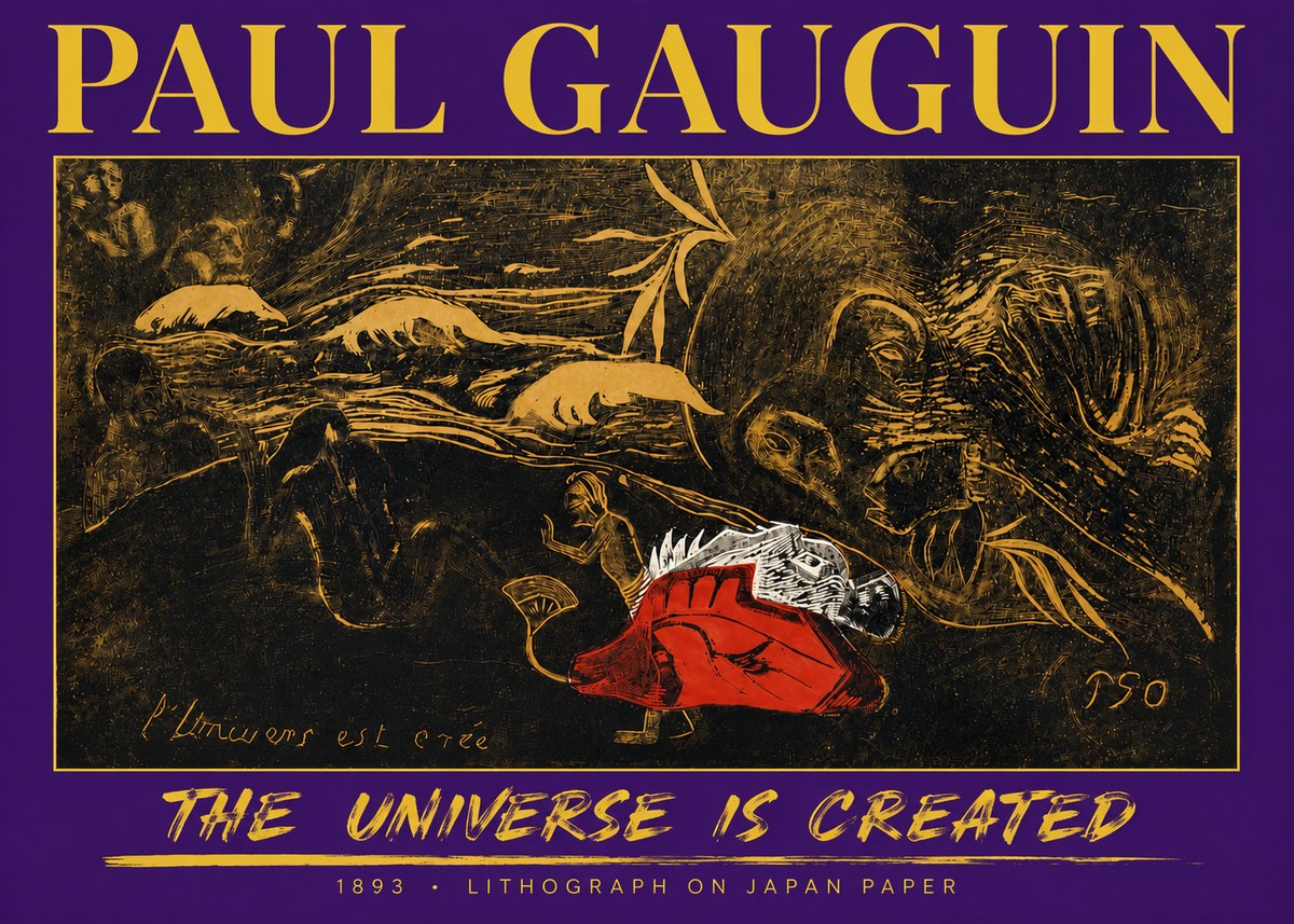 Paul Gauguin The Universe Is Created III No4 - Affiche