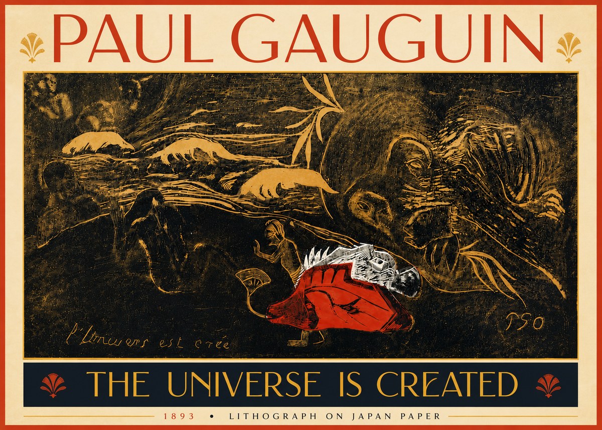 Paul Gauguin The Universe Is Created III No5 - Affiche