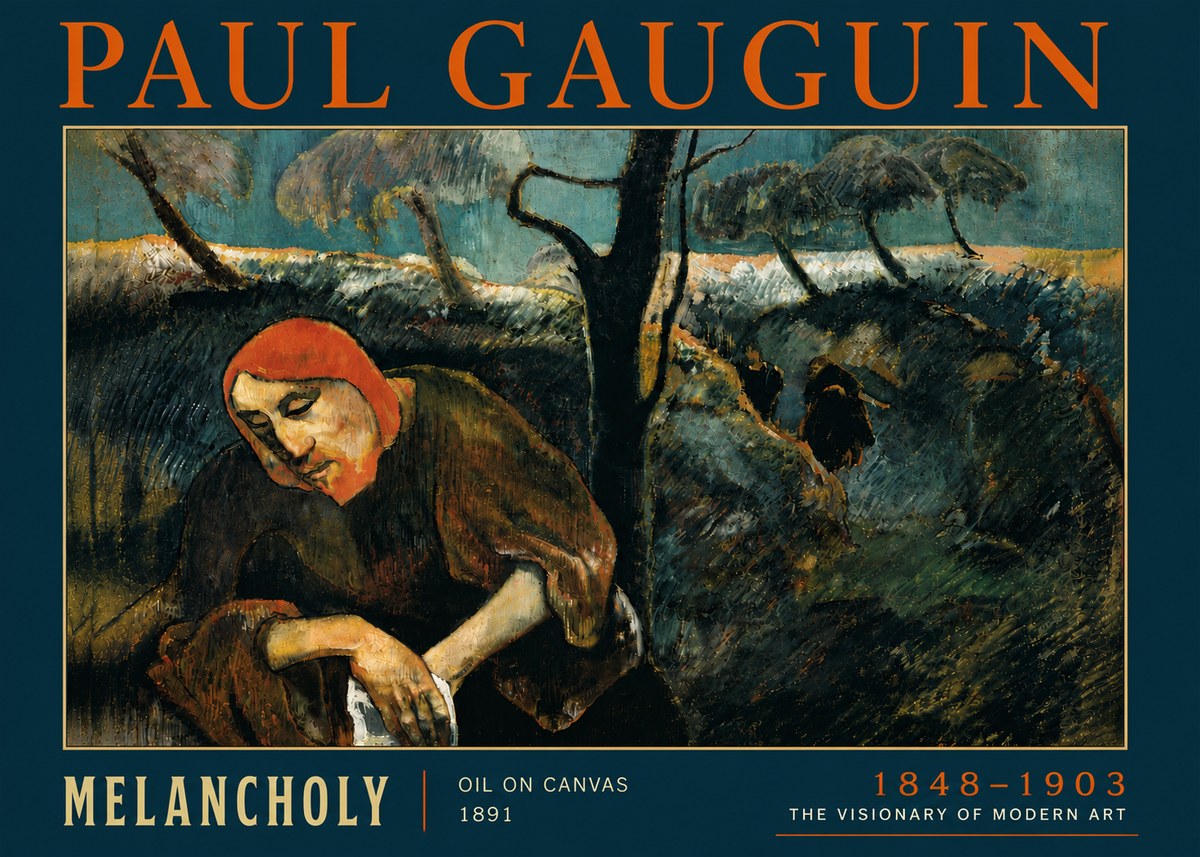 Paul Gauguin Melancholy No6 - Affiche