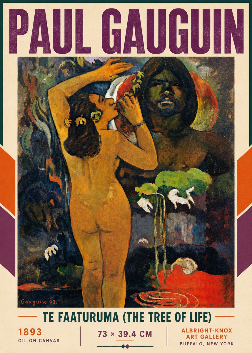 Paul Gauguin Te Faaturuma (the Tree of Life) No5 - Affiche