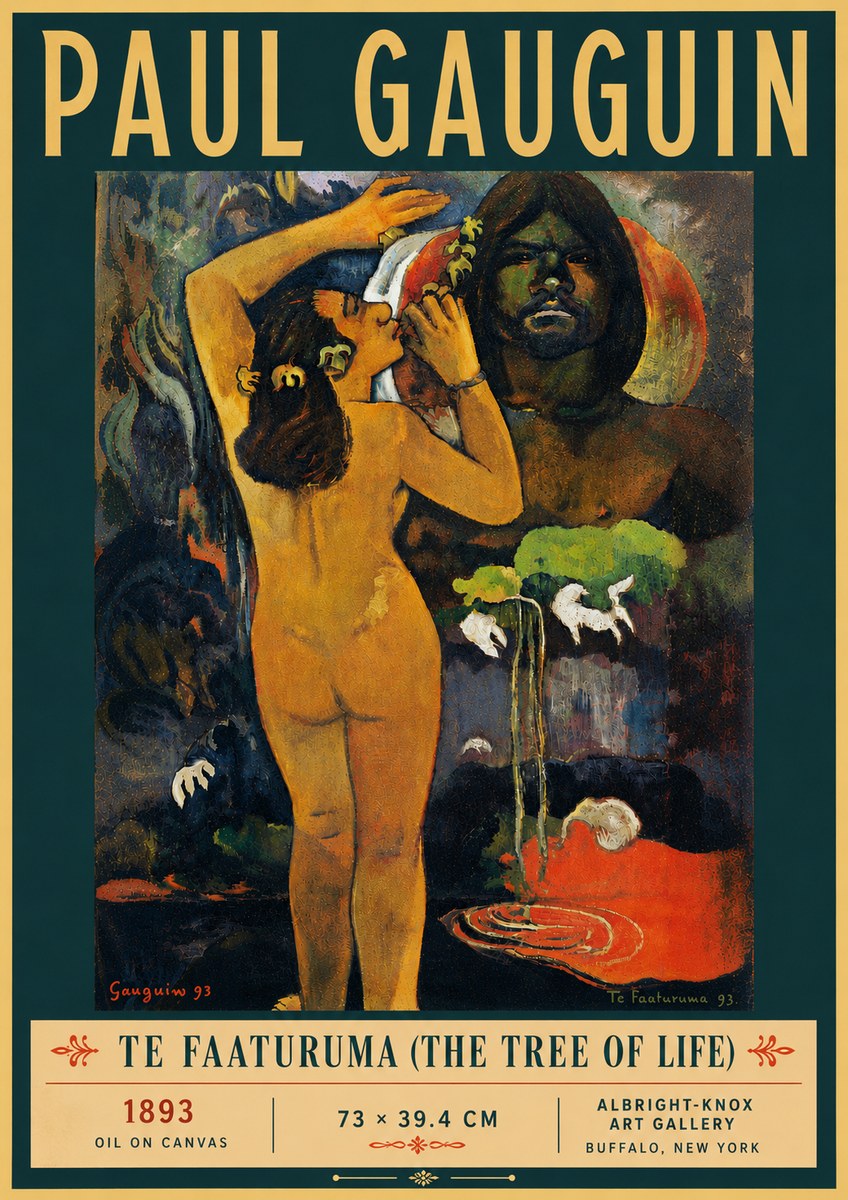 Paul Gauguin Te Faaturuma (the Tree of Life) No6 - Affiche