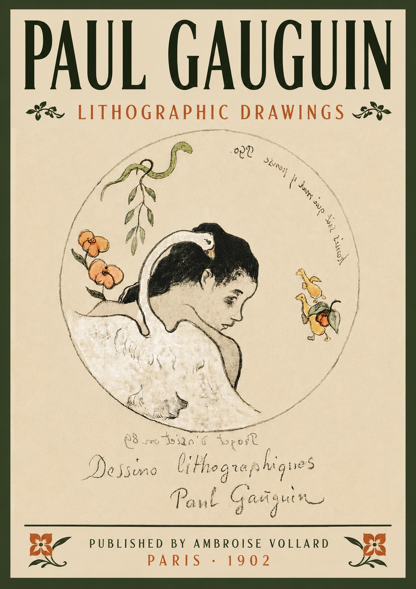 Paul Gauguin Dessins Lithographiques No6 - Affiche