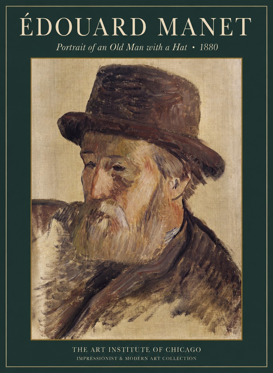 Édouard Manet Portrait of an Old Man with a Beard No5 - Affiche
