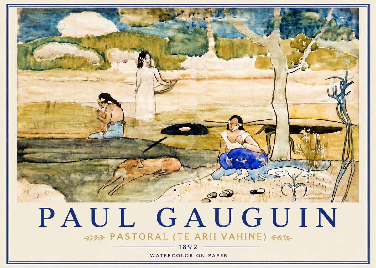Paul Gauguin Pastoral (Te Arii Vahine) No5 - Affiche