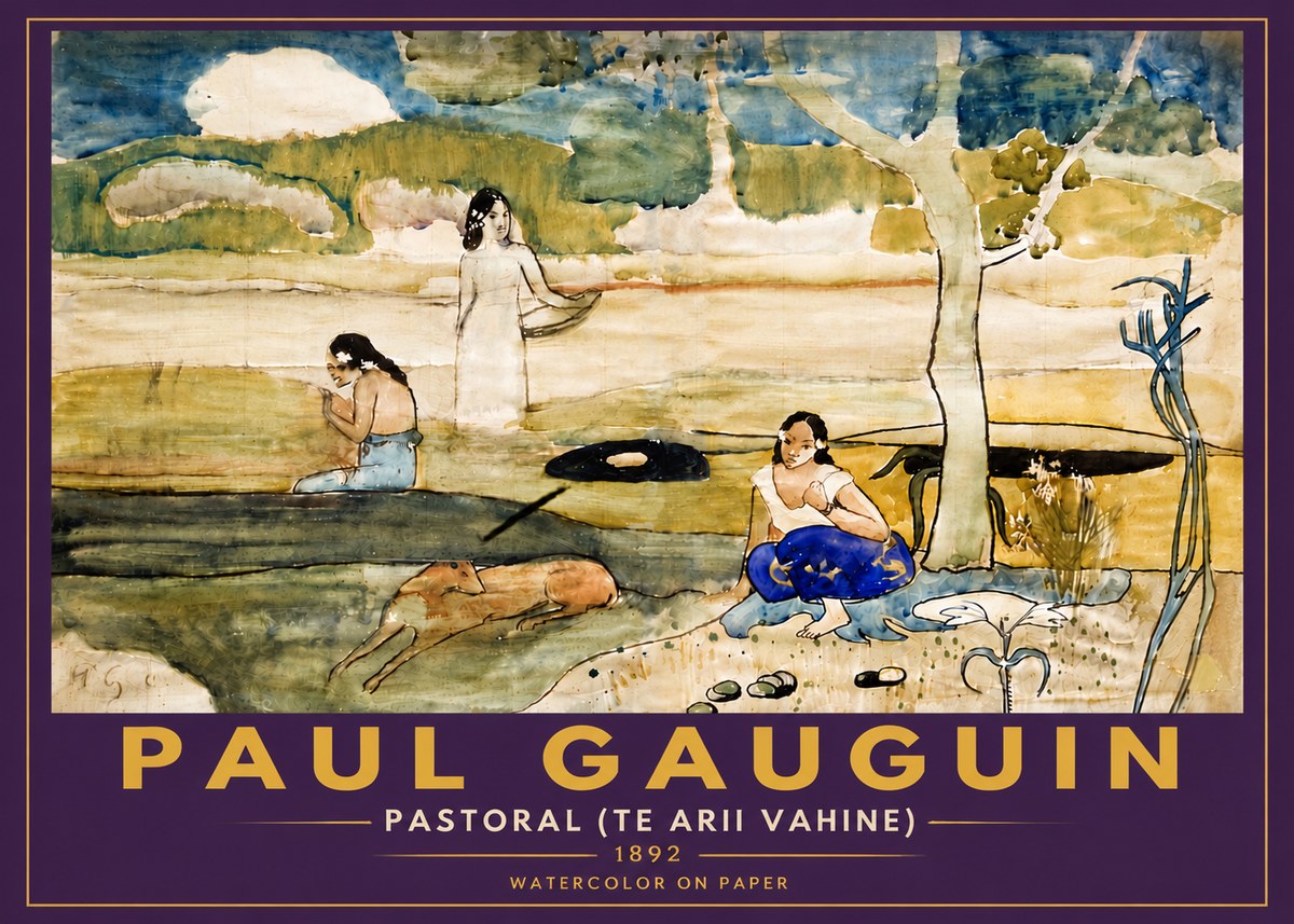 Paul Gauguin Pastoral (Te Arii Vahine) No6 - Affiche
