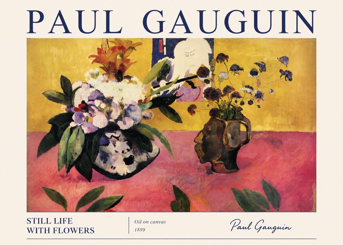 Paul Gauguin Still Life with Flowers No3 - Affiche