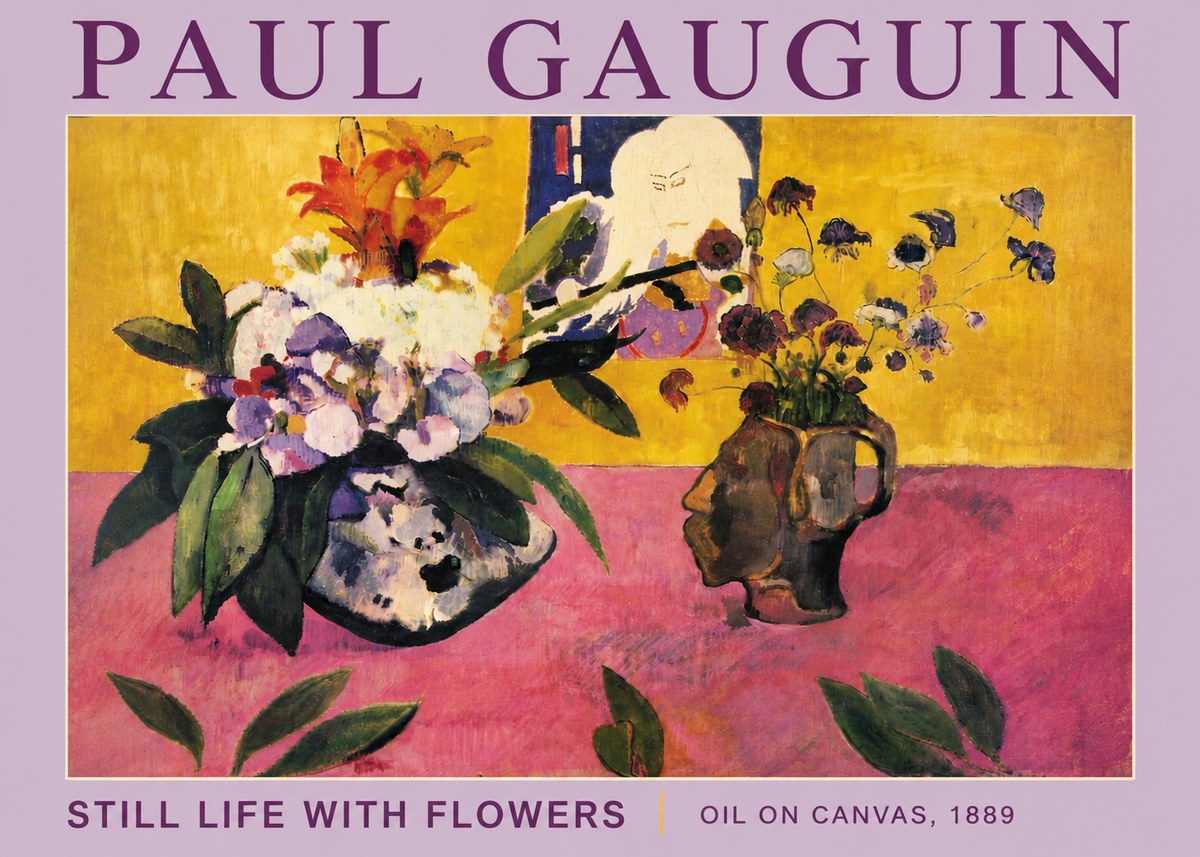 Paul Gauguin Still Life with Flowers No5 - Affiche