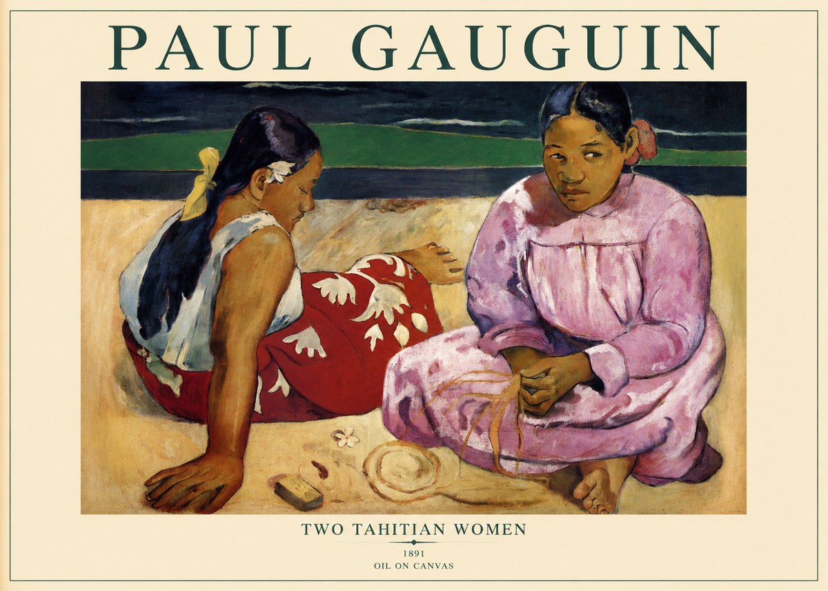 Paul Gauguin Two Tahitian Women III No1 - Affiche