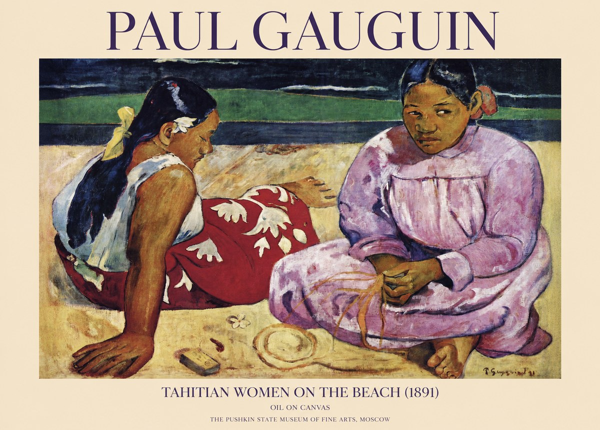 Paul Gauguin Two Tahitian Women III No6 - Affiche